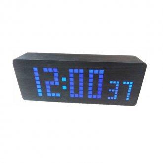 Часы VST-870 Черные с синей подсветкой