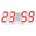 Часы VST-883 белые с красной подсветкой