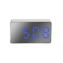 Электронные часы зеркальные OS-001 белые с голубым