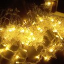 Гирлянда Бахрома снежинки комнатная LED 2.5х0.6м белая теплая	