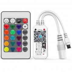 Контроллер с пультом WIFI 4L-RGB-WIFI-12A 5-24V (60-288W)