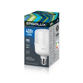 Лампа Ergolux LED-HW-40W-E27-6K PRO