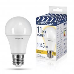 Лампа светодиодная Ergolux LED-A60-11W-E27-3K