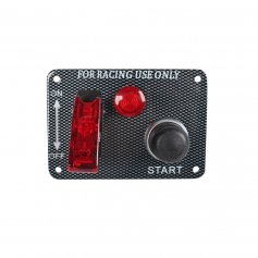 Панель YJ-ISP20 черная с кнопкой START IP67 12V 50A DC и тумблером автомобильная