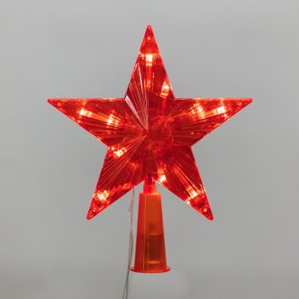 Звезда на елку красная 15см 10LED 220V NEON-NIGHT